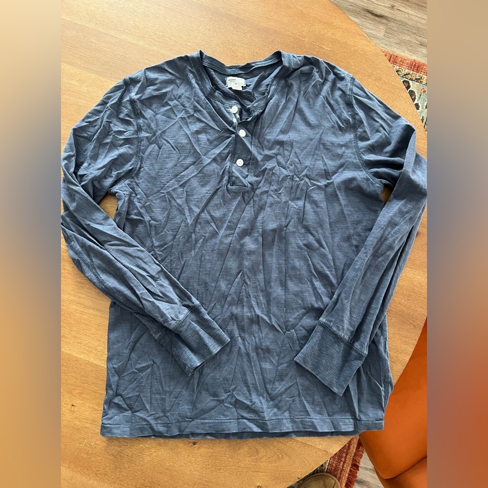 RL Denim & Supply Navy Long Sleeve Henley